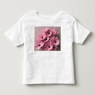 Schicker rosa floraler Wasserfarbene Hochzeits- Kleinkind T-shirt