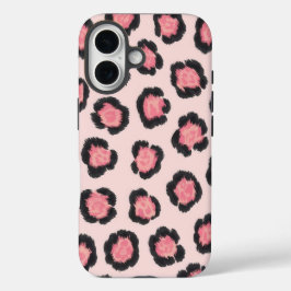 Schicker rosa Leopardenprint iPhone 16 Hülle