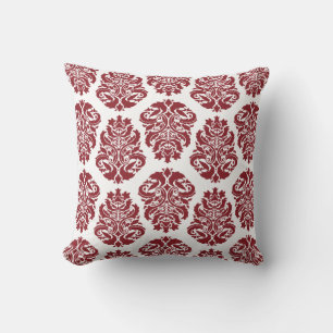 Schicker roter Damast Kissen