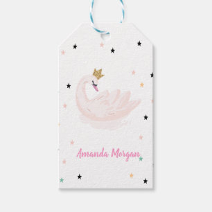 Schicker Schwan, Sterne, Prinzessin  Geschenkanhänger