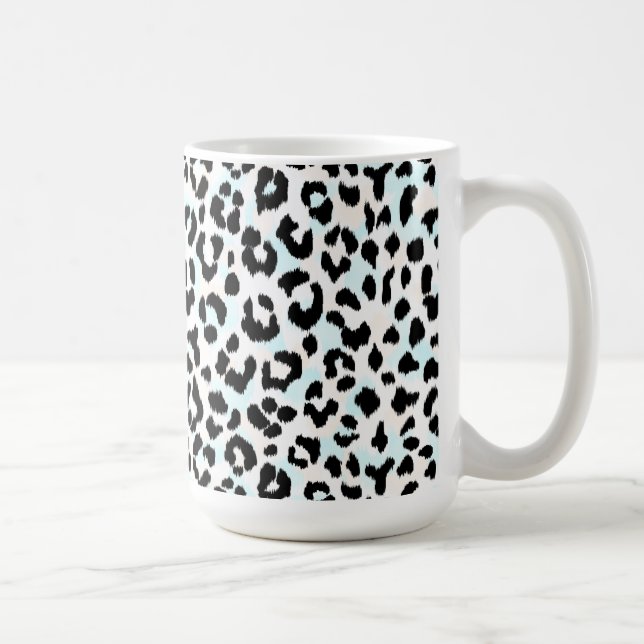 Schicker Schwarzweiss-Geparddruck Tasse (Rechts)