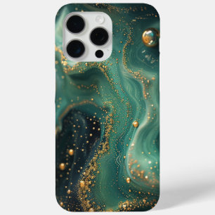 Schicker Smaragdgrüner Malachit Gold Glitter Desig Case-Mate iPhone Hülle