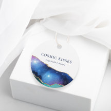 Schicker Sternenhimmel-Galaxie-Firmenname QR Socia