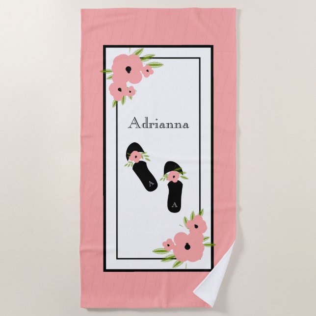 SCHICKER STRAND TOWEL_ " LEBEND DER TRAUM" MIT STRANDTUCH (Vorderseite)