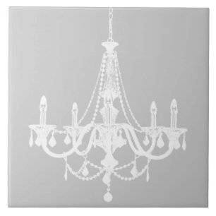 Schicker weißer und grauer Leuchter Fliese