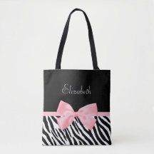 Schicker Zebra-Druck-Girly hellrosa Band mit Namen