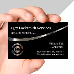 Schickes 24-Stunden-Schlossdienst-Service Visitenkarte