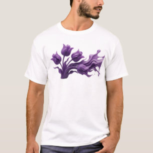 Schickes ABSTRACTES BLUMEN Kunstmotiv T-Shirt