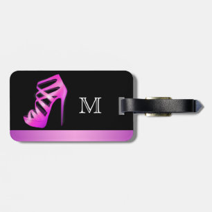 Schickes bezauberndes Absatz-Schuh-Monogramm Gepäckanhänger