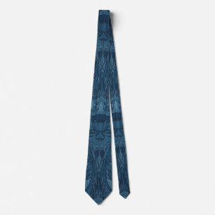 Schickes Blau Jugendstil Schwertlilie Botanisches Krawatte