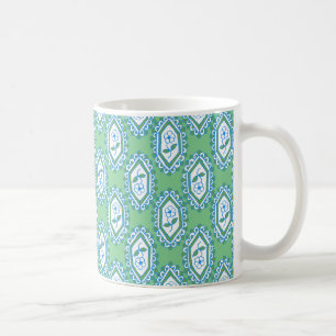 Schickes Blaues Vintage Periwinkle Blumenmuster au Tasse
