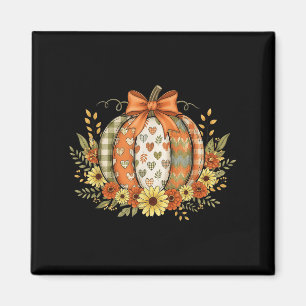 Schickes Blumen Herbst Kürbis Spitze Kokett Bogen  Magnet