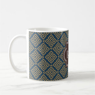 Schickes braunes griechisches geometrisches tasse