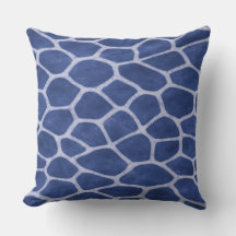 Schickes dunkelblaues Giraffen-Print-Wurfkissen