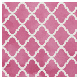 Schickes dunkles rosa Aquarell-Art Quatrefoil Stoff
