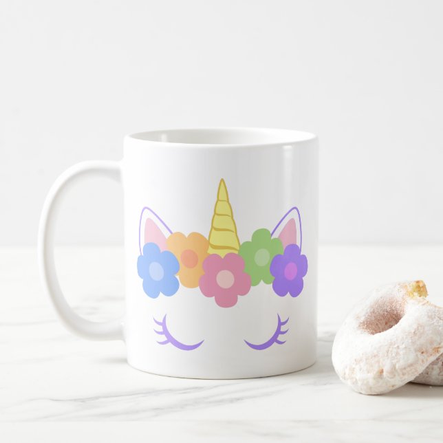 Schickes Einhorn Tasse (Mit Donut)