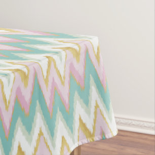 Schickes, farbenfrohes, girly-Ikat-Tribal-Chevron- Tischdecke