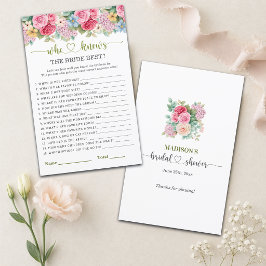 Schickes Florales Wer kennt die Braut am besten Sp