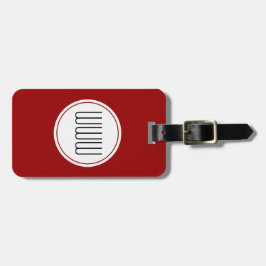 SCHICKES GEPÄCK TAG_16 RED/BLACK/WHITE GEPÄCKANHÄNGER