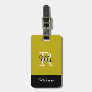 SCHICKES GEPÄCK TAG_ " Herr" 191 GOLD/BLACK/WHITE Gepäckanhänger