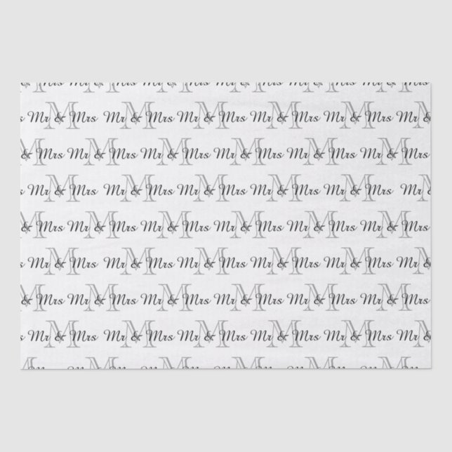 SCHICKES GEWEBE PAPER_ " Herr u. Frau" TEXT ÜBER Seidenpapier (Vorderseite)