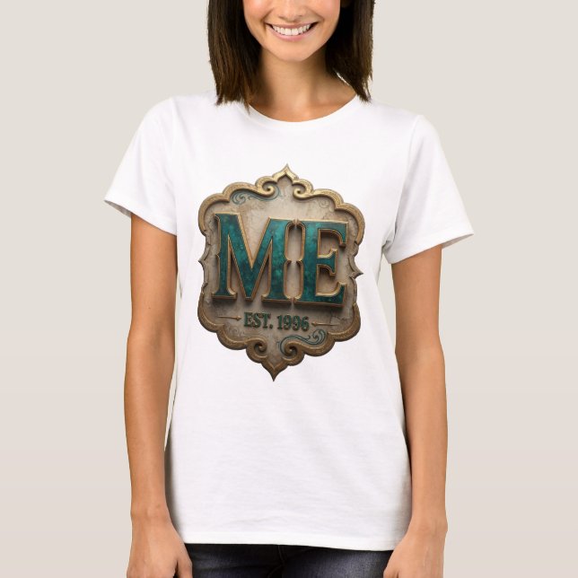Schickes Gold ABSTRACTE KUNST Moderne Gestaltung T-Shirt (Vorderseite)