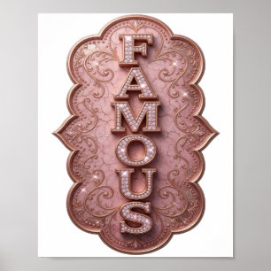 Schickes Gold FAMOUS Design Poster