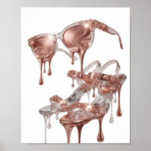 Schickes Gold ROSE GOLD GLAMOUR Design Poster
