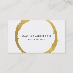 Schickes Gold und weiße Kreis-Visitenkarte Visitenkarte