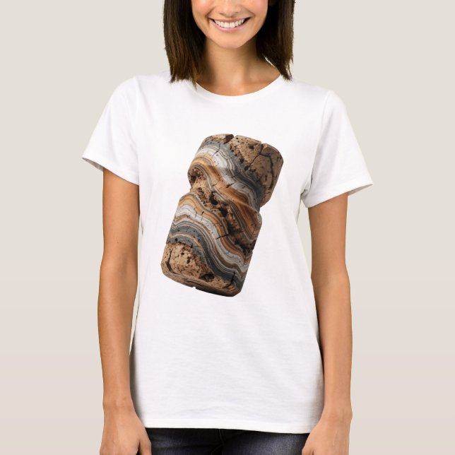 Schickes Grau ABSTRACT ART Design T-Shirt (Vorderseite)