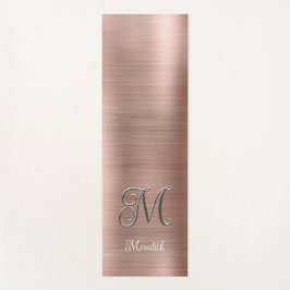 Schickes individuelles Monogramm Rosa gebürstet me Yogamatte