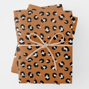 Schickes Leopardenmuster-Geschenkpapier Geschenkpapier Set