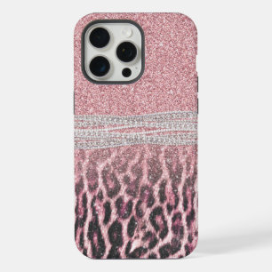 Schickes, mädchenhaftes, rosa Leoparden-Tierdruck  iPhone 15 Pro Max Hülle
