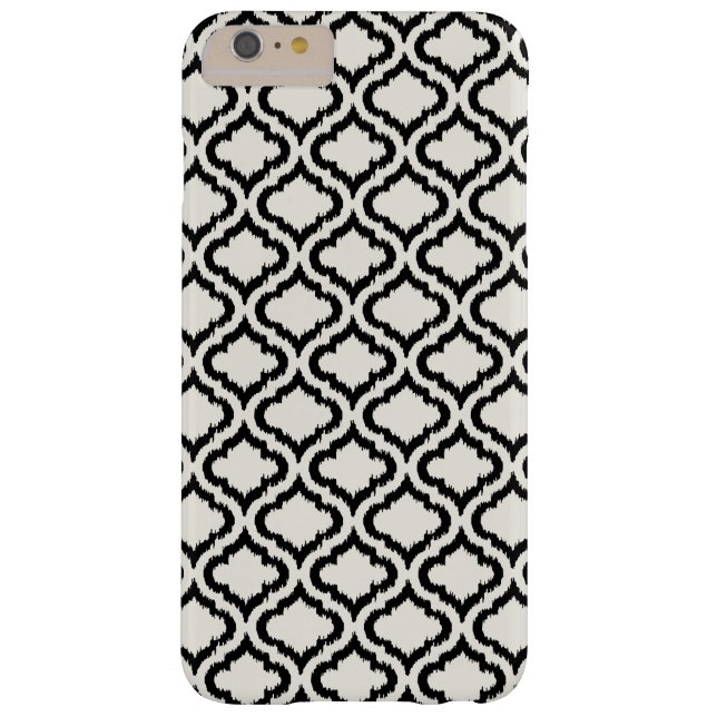 Schickes marokkanisches Muster Schwarzweiss-ikat Case-Mate iPhone Hülle (Rückseite)