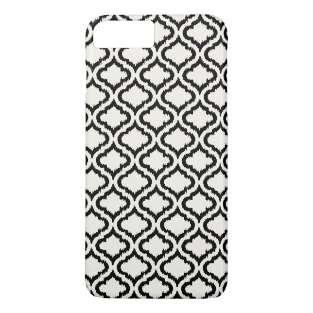 Schickes marokkanisches Muster Schwarzweiss-ikat Case-Mate iPhone Hülle (Rückseite)