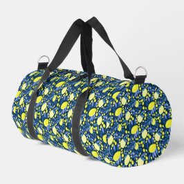 Schickes mediterranes rustikales Zitronen-Blatt-Bl Duffle Bag