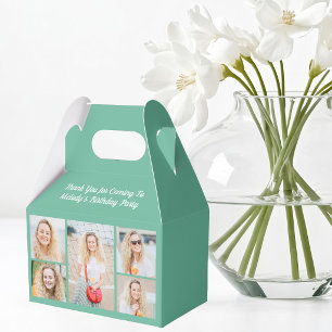 Schickes Meeresschaum-Grüne Geburtstags-Foto-Colla Geschenkschachtel
