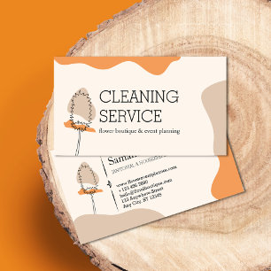 Schickes minimalist Janitorial-Handmopp-Reinigung Visitenkarte