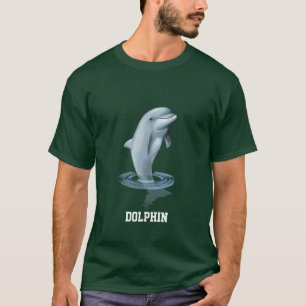 Schickes modernes Design mit Delfin und Text T-Shirt
