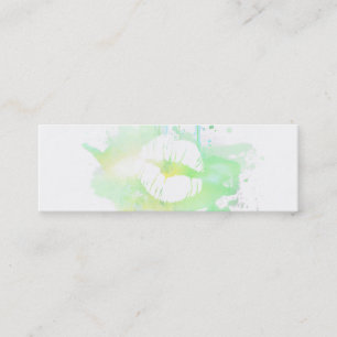 schickes modernes Maskenbildner-Aquarellbudget Mini Visitenkarte