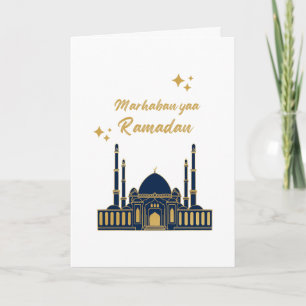 Schickes modernes minimalistisches Ramadan-Grußwor Karte