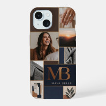 Schickes Monogramm-Foto-Collage-Case