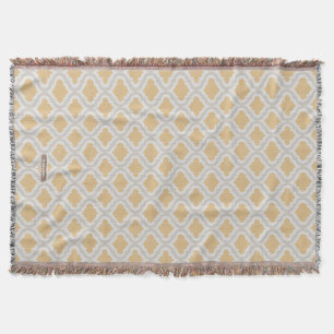 Schickes neutrales Ikat-Marokkanisches Muster Decke