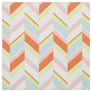 Schickes orange rosa gelbes geometrisches Chevron- Stoff