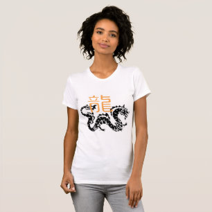 Schickes Orientalischer Drache T-Shirt für Damen -