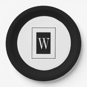SCHICKES PAPIER PLATE_BLACK/WHITE PAPPTELLER