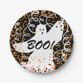 SCHICKES PAPIER PLATE_BOO! _FUN HALLOWEEN-GEIST PAPPTELLER