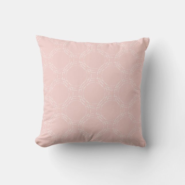 Schickes Pastellrosa Muster Kissen (Vorderseite)