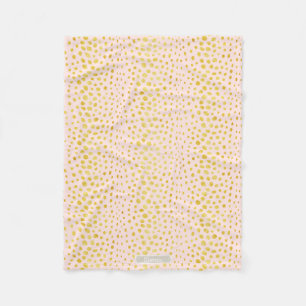 Schickes rosa falsches Gold-Glitter-Cheetah-Druck- Fleecedecke