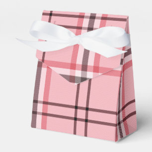 Schickes Rosa & Grau Karo Mode Muster Party Geschenkschachtel
